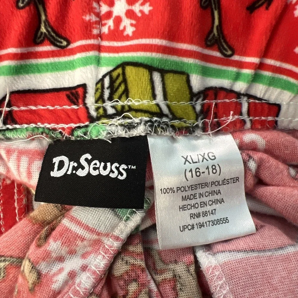 The Grinch Womens Fuzzy Fleece Sleep Pants Size XL‎ (16-18)